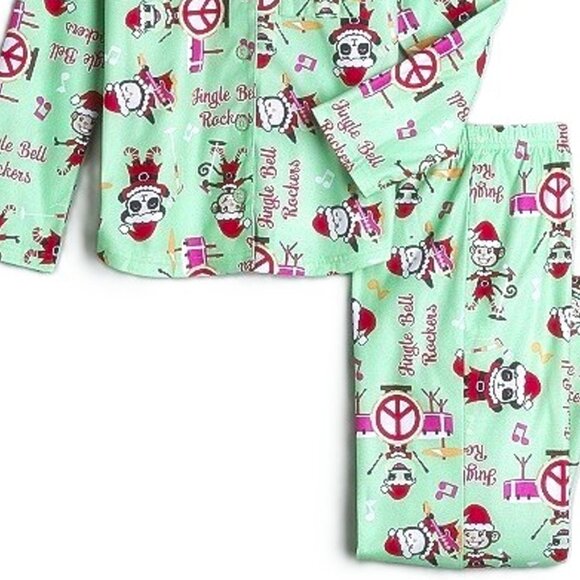 JOE BOXER Pajama Pant Set 2PC Sleepwear JINGLE BELL SANTA Rockers PJs 5/6 - Picture 5 of 5